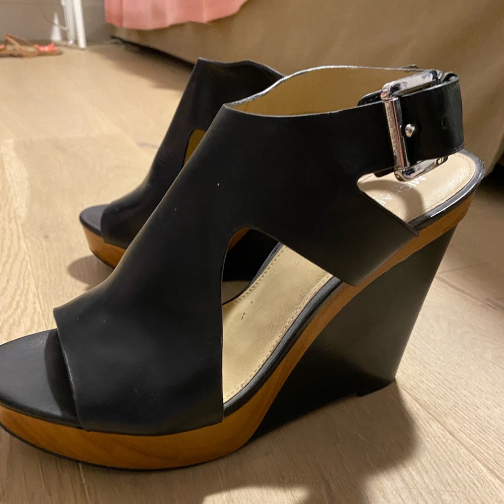 Michael Kors black wedges